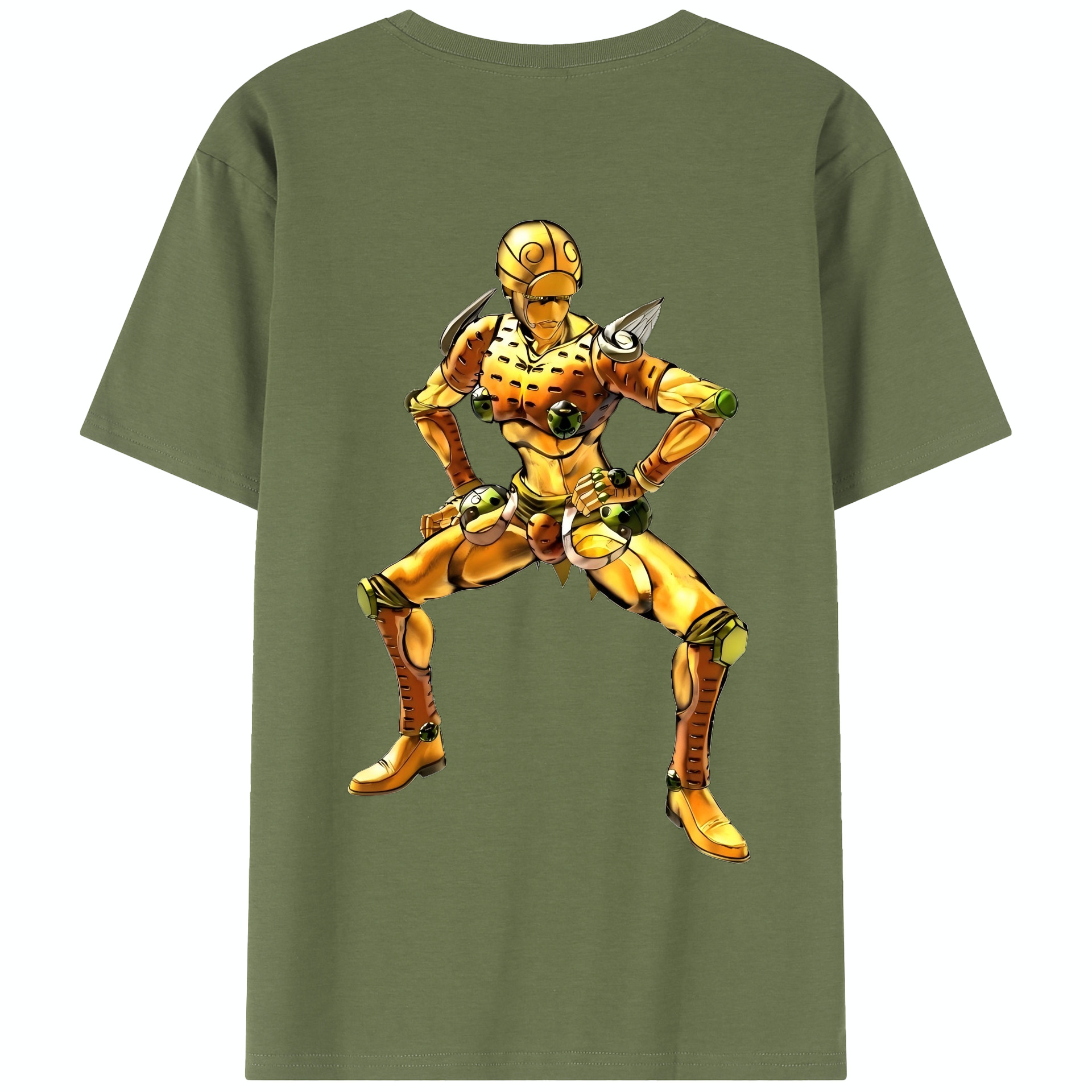 （画像用） ジョジョの奇妙な冒険 ジョルノ?ジョバァーナ JoJo's Bizarre Adventure Giorno Giovanna 綿100％半袖Tシャツ（背面プリント）